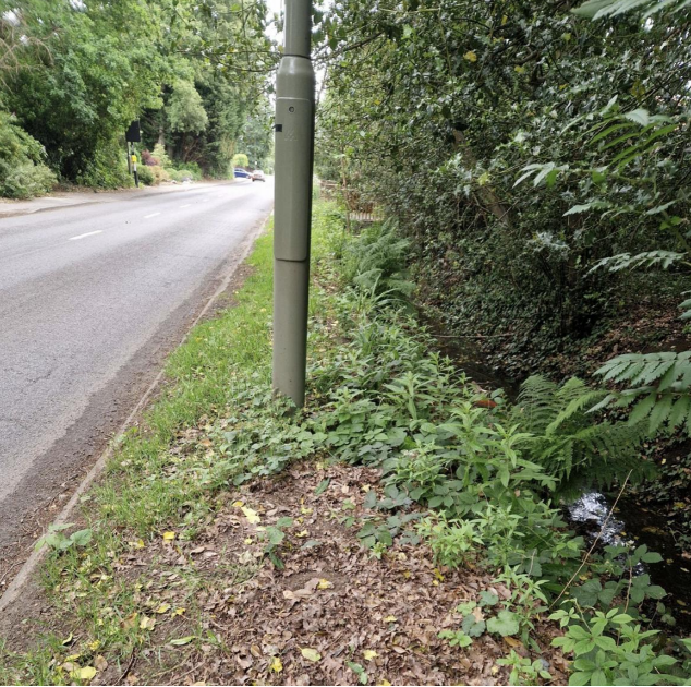 South-side verge beside Burwood Road where the applicant proposes a footway